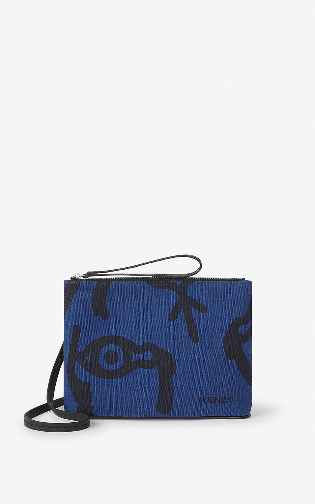 Kenzo Arc canvas and shoulder strap Crossbody Torbe Ženske - Plave - Hrvatska KYQSDE365